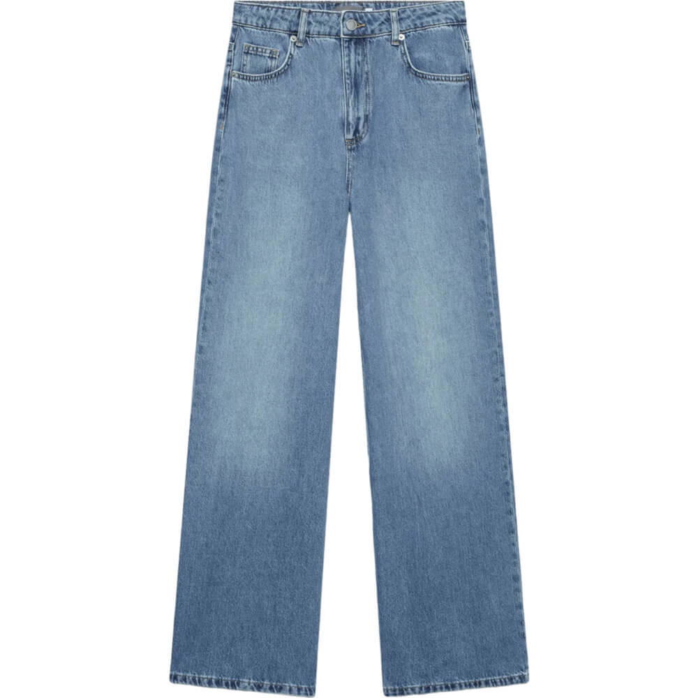 Mint Velvet Mid Indigo Soft Wide Jeans